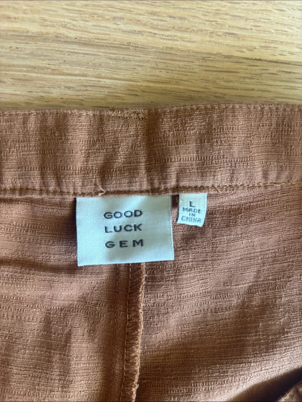 Womens Rust Brown Wide-Leg Button-Front lightweight Pants